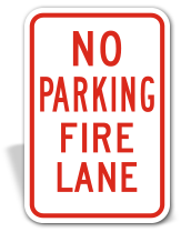 Fire Lane Metal Signage For Parking Lot